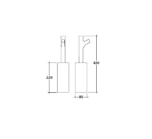 Ершик GALASSIA Meg11 5427 напольный белая керамика