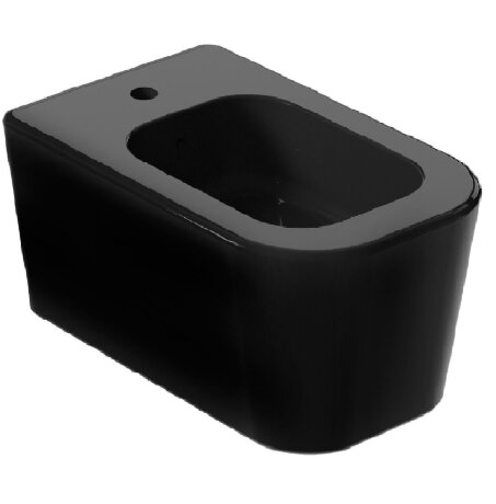 Биде GALASSIA Meg11 PRO 5412 NE подвесное с одним отверстием с крепежом цвет черный глянцевый