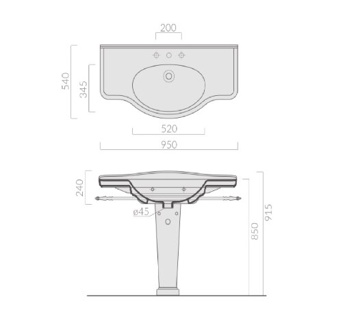 Раковина GALASSIA ETHOS 8434M подвесная или встраиваемая сверху с одним отверстием с переливом цвет белый глянцевый