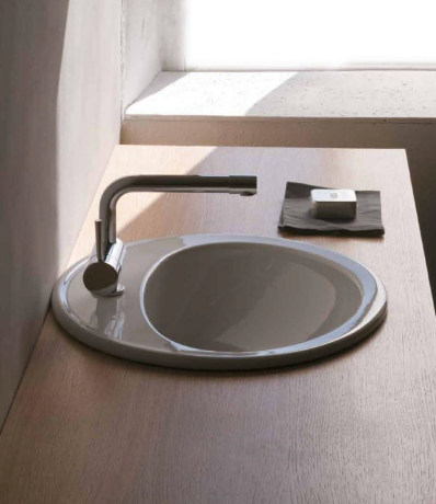 Раковина GALASSIA Eloise 6000 встраиваемая сверху с одним отверстием цвет белый глянцевый