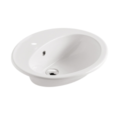 Раковина GALASSIA Eloise 6000 встраиваемая сверху с одним отверстием цвет белый глянцевый