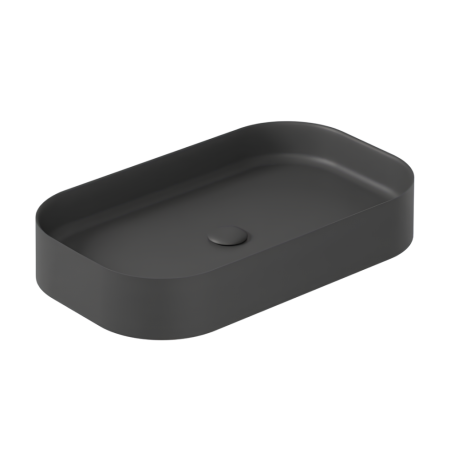 Раковина GALASSIA SMART B 7407 NEMT накладная без отверстий без перелива цвет черный матовый