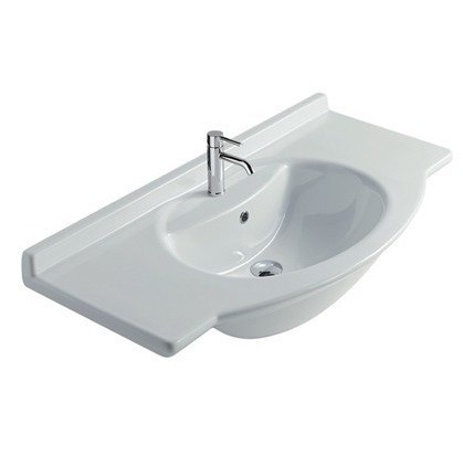 Раковина GALASSIA EGO 6009 подвесная с одним отверстием с переливом цвет белый глянцевый