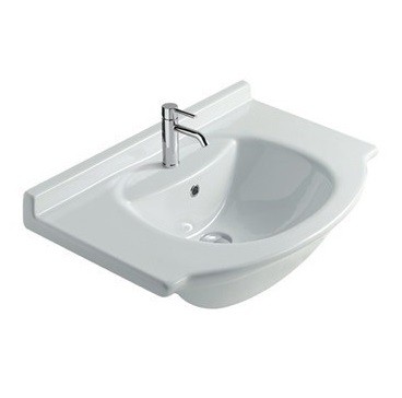 Раковина GALASSIA EGO 6016 подвесная с одним отверстием с переливом цвет белый глянцевый