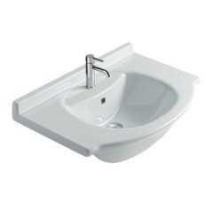 Раковина GALASSIA EGO 6016 подвесная с одним отверстием с переливом цвет белый глянцевый