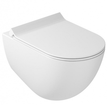 КОМПЛЕКТ унитаз GALASSIA Dream KIT7317 подвесной безободковый с сиденьем с микролифтом 7314 цвет белый глянцевый