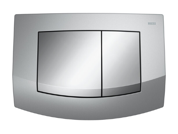 Панель смыва с двумя клавишами, панель хром матовый, клавиши хром глянцевый, TECEambia 9240253