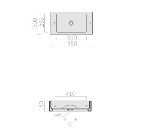 Раковина GALASSIA PLUS DESIGN 6035 подвесная или накладная без отверстий без перелива цвет белый глянцевый