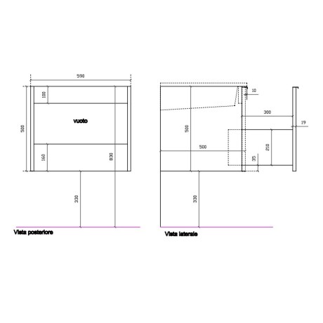 Тумба GALASSIA Meg11 5475LS подвесная под раковину 2045 цвет лиственница