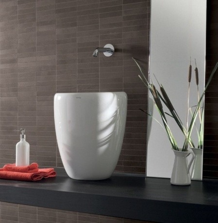 Раковина GALASSIA ERGO 7104 MT накладная без отверстий без перелива цвет белый матовый