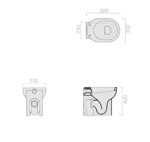 Унитаз GALASSIA M2 5214 напольный цвет белый глянцевый