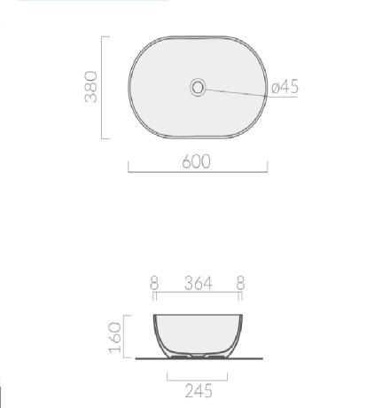 Раковина GALASSIA DREAM 7308 SV накладная без отверстий без перелива цвет сальвия матовый матовый