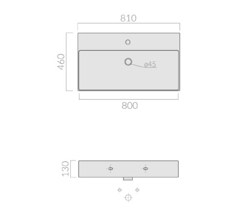 Раковина GALASSIA MEG11 PRO 8973 подвесная с одним отверстием с переливом цвет белый глянцевый
