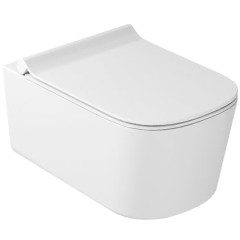 КОМПЛЕКТ унитаз GALASSIA Meg11 PRO KIT5486 подвесной безободковый с сиденьем с микролифтом 5478 цвет белый глянцевый