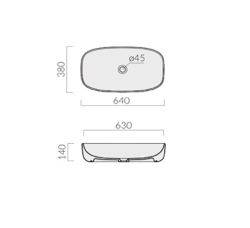 Раковина GALASSIA DREAM 7300 накладная с одним отверстием без перелива цвет белый глянцевый