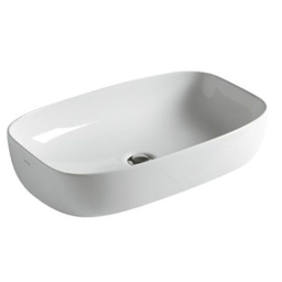 Раковина GALASSIA DREAM 7300 накладная с одним отверстием без перелива цвет белый глянцевый