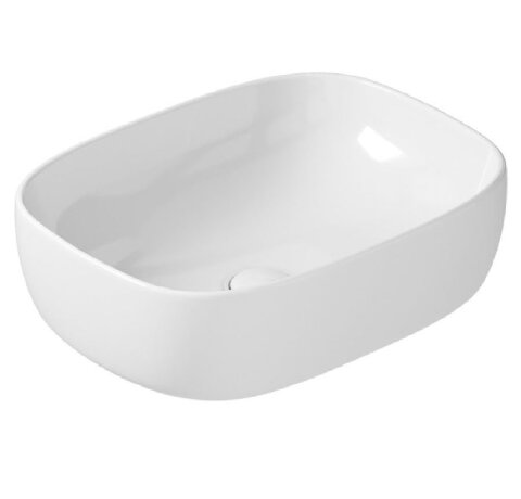 Раковина GALASSIA DREAM 7301 накладная без отверстий без перелива цвет белый глянцевый