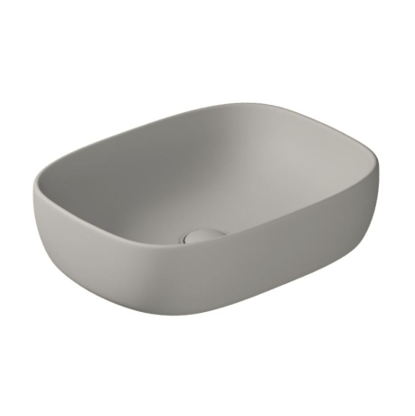 Раковина GALASSIA DREAM 7301 GM накладная без отверстий без перелива цвет серый матовый