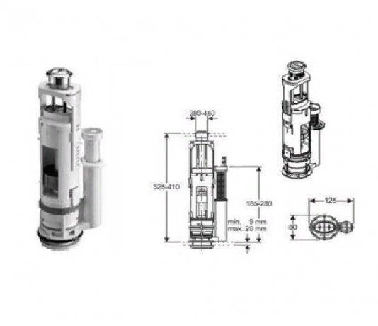 Механизм смыва GALASSIA 9046