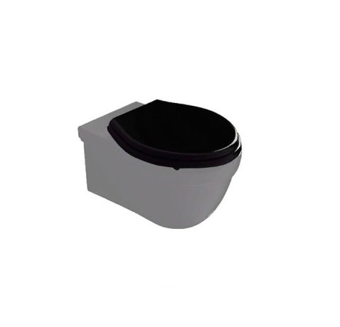 Сиденье с крышкой GALASSIA ETHOS 8495 NEOR петли золото цвет черный глянцевый