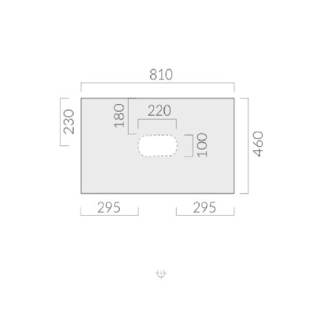 Полочка GALASSIA Meg11 PRO 2057 NEMT цвет черный матовый
