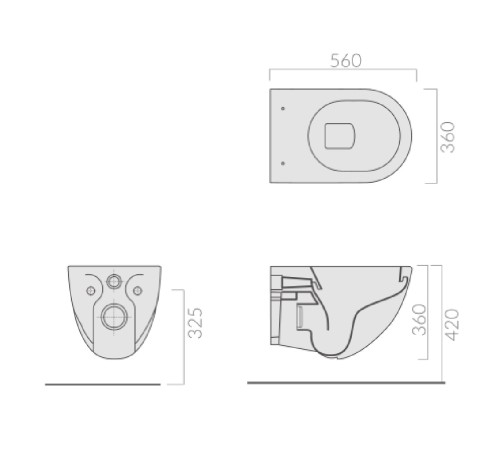 Унитаз GALASSIA Dream 7317 SA подвесной безободковый цвет белый глянцевый