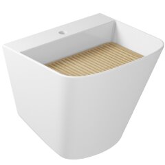 Раковина GALASSIA MEG11 5482 хозяйственная подвесная с одним отверстием c переливом цвет белый глянцевый