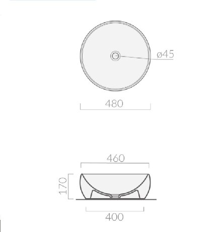 Раковина GALASSIA DREAM 7333 раковина накладная- без отверстий без перелива цвет белый глянцевый