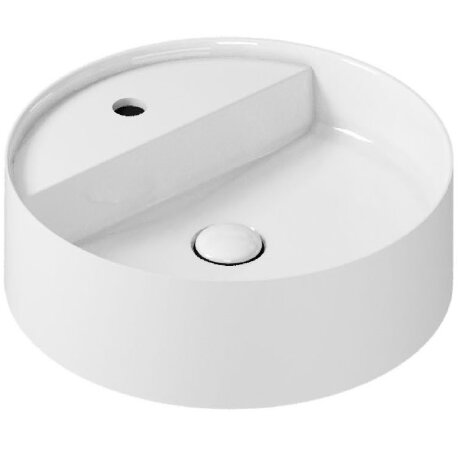 Раковина GALASSIA SMART B 7404 накладная с одним отверстием без перелива цвет белый глянцевый