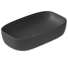 Раковина GALASSIA DREAM 7300 NEMT накладная без отверстий без перелива цвет черный матовый